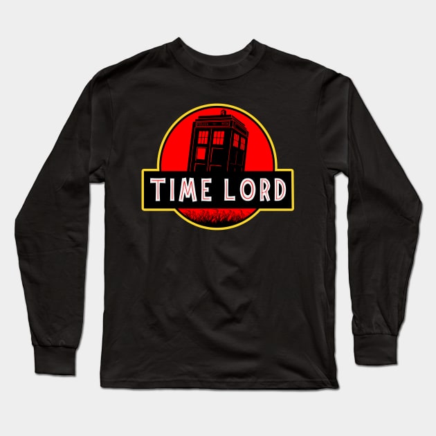 Dr Who Jurassic Park Time Lord Long Sleeve T-Shirt by Nova5